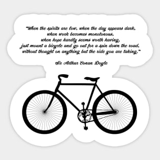 inspirational Cycling quote Sticker